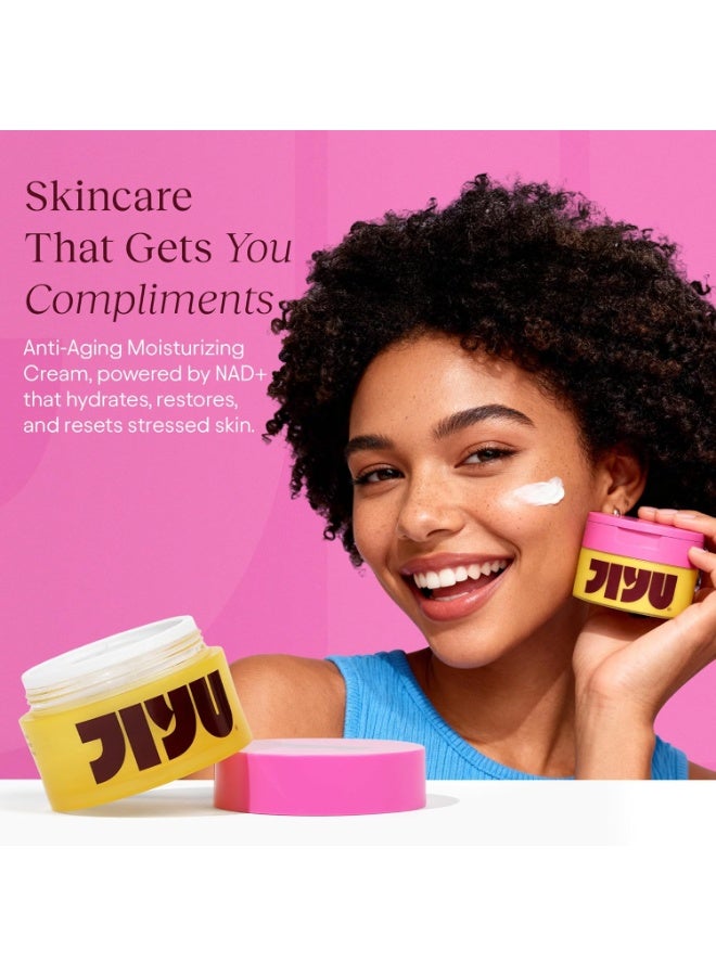Jiyu NAD+ Hydrating Face Moisturizer – Korean Anti-Aging Cream for Radiant, Firm & Smooth Skin – Deeply Hydrating & Brightening Daily Moisturizer Face Cream for Women & Men, All Skin Types – 50 ml - Image 2